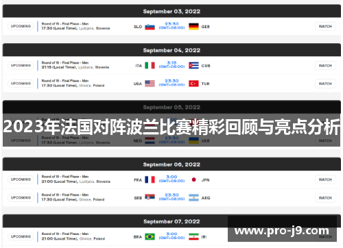 2023年法国对阵波兰比赛精彩回顾与亮点分析