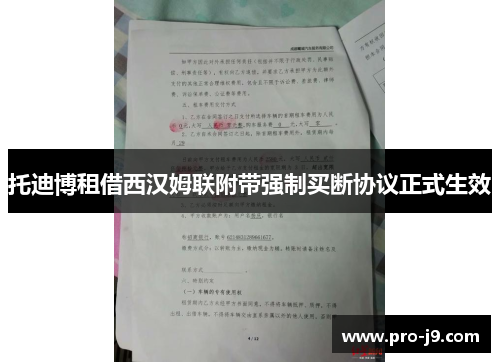 托迪博租借西汉姆联附带强制买断协议正式生效